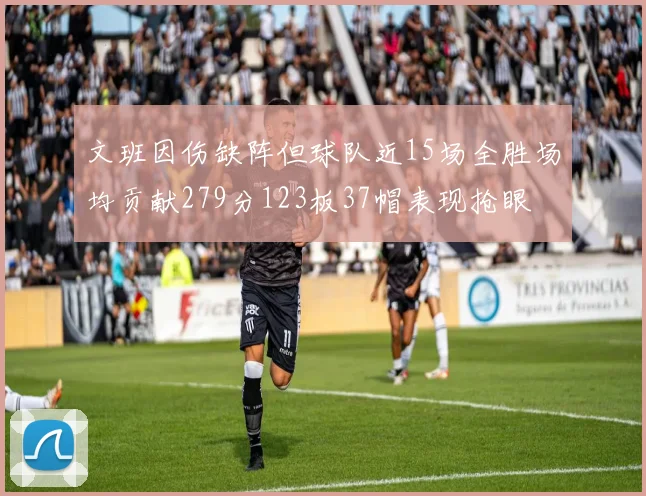 文班因伤缺阵但球队近15场全胜场均贡献279分123板37帽表现抢眼